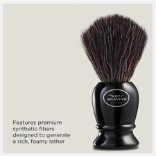 NEW The Art of Shaving Pure Badger Hair Shaving Brush Black handle NWOB