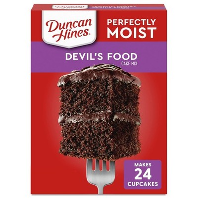 Duncan Hines Perfectly Moist Classic Cake Mix Devils Food 15.25 oz 1 day deliver