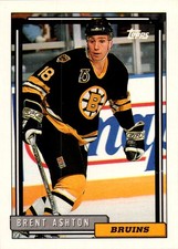 1992-93 Topps #191 Brent Ashton Boston Bruins