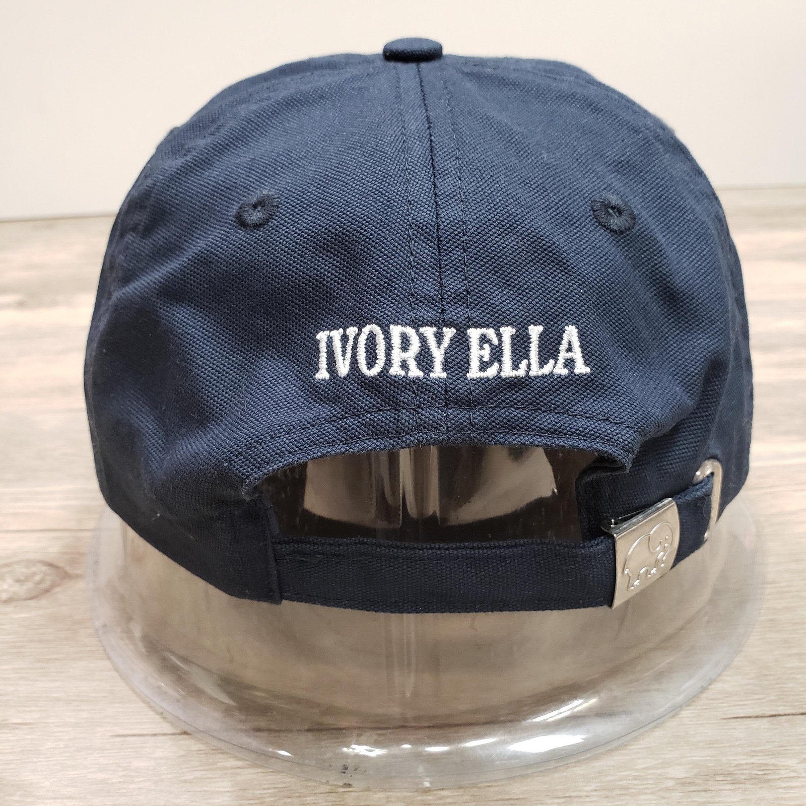 White Ella Hat Cap Strap Back Adjustable Blue Sno… - image 5