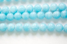 Vintage Light Blue Glass Beads Japan 8- 9mm 6 jpn005J