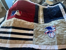 Pottery Barn Teen MLB Patchwork  American Major League Baseball sham quilted
