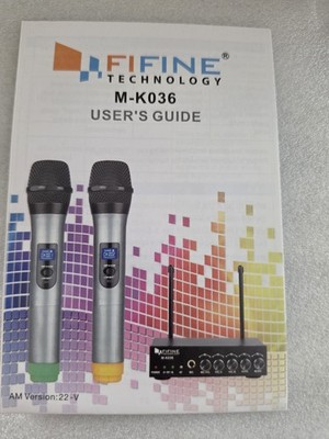 FIFINE K036 Dual Wireless Condenser Microphone System - Black/Silver