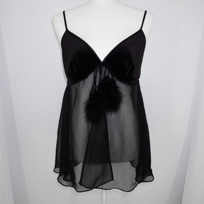 Seductive Wear Cinema Etoile Babydoll Top Black Sexy Sheer Romantic Medium