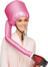Safety Portable Hair Dryer Bonnet Attachment for Hair Styling - Deep Pink