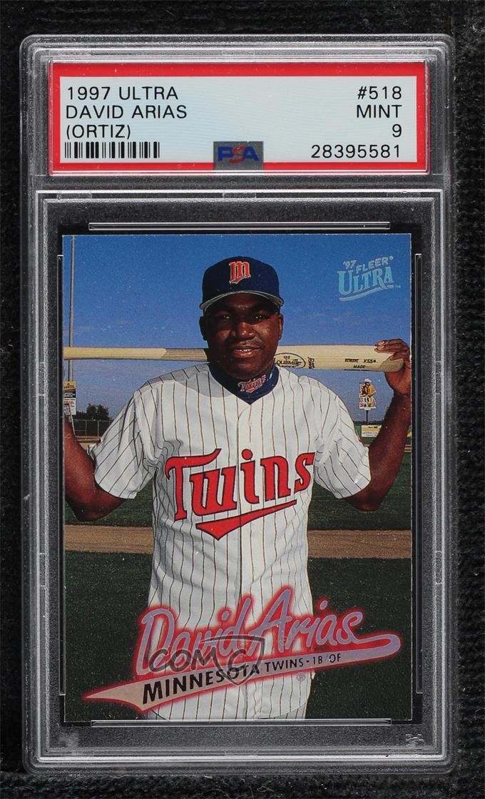 1997 Fleer Ultra David Ortiz (David Arias on Card) #518 PSA 9 MINT HOF 7t6