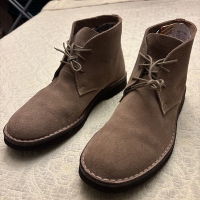 Eddie Bauer Desert Boots Mens Size 11 M Khaki Suede Leather Lace Up