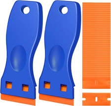 2PCS Plastic Scraper with 100 Plastic Blades, Glass Scraper, Multipurpose