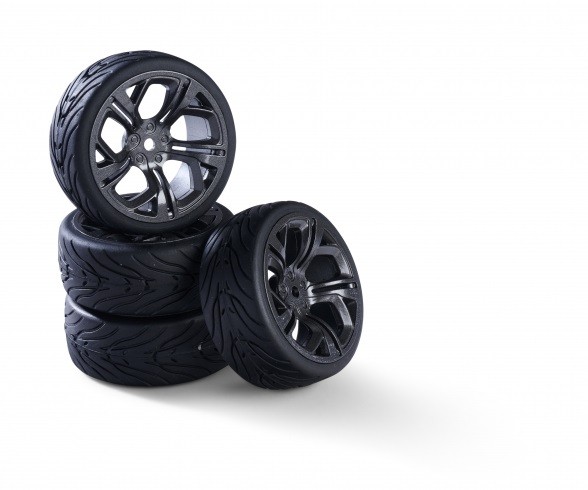 Carson 500900196 - 1:10 Wheel Set Y-Design5 (4) Gray/Black - New
