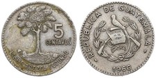 Guatemala 5 Cinque Centavos 1881-2016 - KM# 203-276.6 - Various Vintages