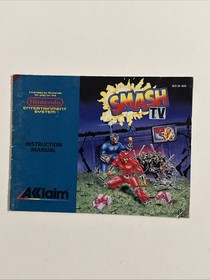 Smash TV Nintendo NES Game Cartridge w/ Manual & Dust Cover Tested & Working