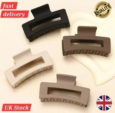 2-4pcs Medium Size Matte Hair Clip Rectangle Hair Claw Crab Clamp Accessories UK