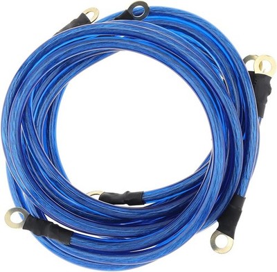 5 Point Car Universal Earth Ground Cables Grounding Wire System Kit High Perf...