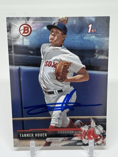 2017 Bowman Tanner Houck 1a carta #BD-65 autografo FIRMATO Boston Red Sox - Foto 5 di 6