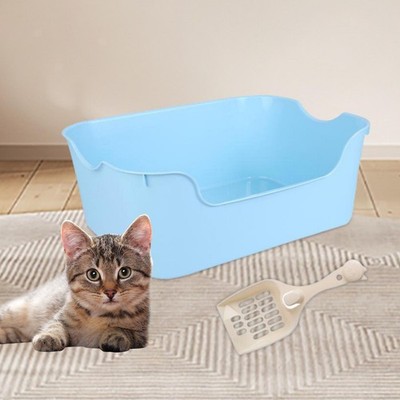 Open Top Haustier Katzentoilette Katzen Anti Spritzer Katzenklo Behälter Große Bettpfanne