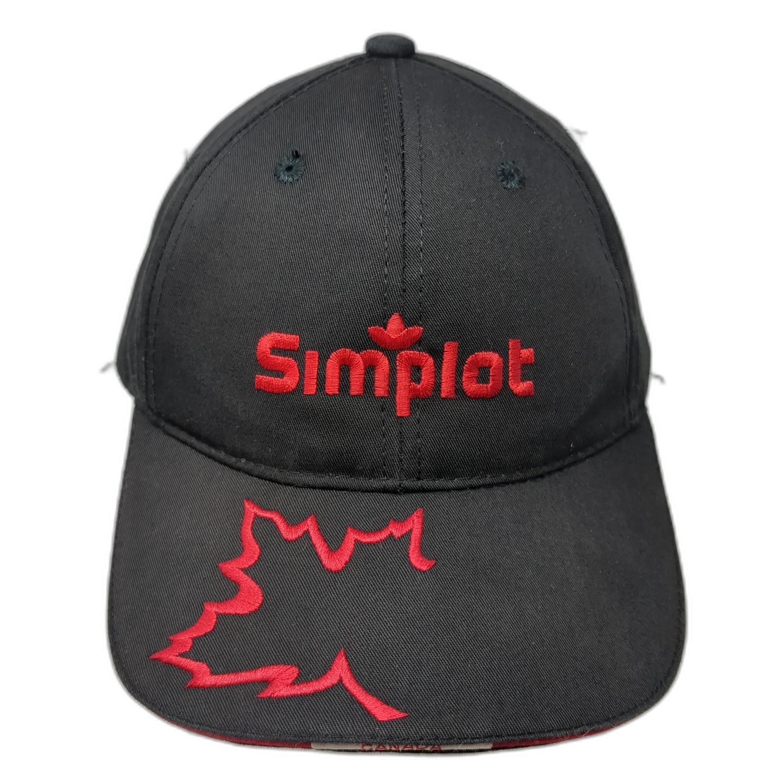 Simplot Canada Strapback Baseball Cap Black OS Ad… - image 1