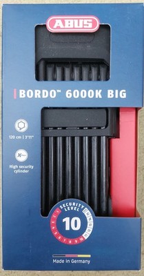 ABUS BORDO Big 6000K/120 SH Faltschloss - Schwarz (62091)