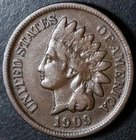1909-S INDIAN HEAD CENT - With LIBERTY - VF VERY FINE *KEY TO THE SET*