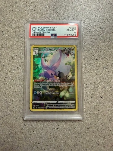 Hisuian Goodra GG21/GG70 Crown Zenith PSA 10. NEW CERT 03/2026