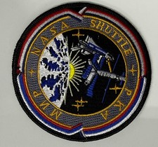 Vintage NASA Mir Space Shuttle Program Patch Bilingual STS-71 Atlantis Mint 4"