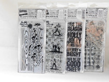Tim Holtz Stamps/Stencils Stampers Anonymous Mixed Media Lot Of 4 Lot D