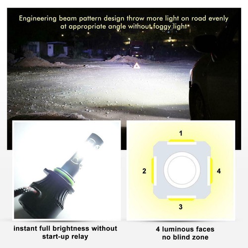Faro LED 9006 9005 4 lados + 9145 antiniebla para Ford Expedition 03-06 Explorer 04-05 - Imagen 12 de 18