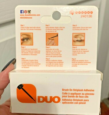 duo lash glue black brush on