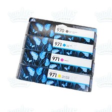 4pk Genuine HP 970 Black 971 Color X476dn X576dn X451dn X551dw Retail Box