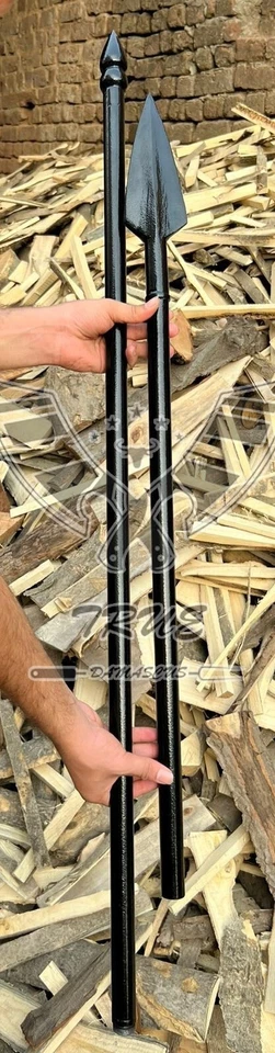 Lanza medieval 300 espartana forjada a mano lanza vikinga metal forjado Foto 2 de 4