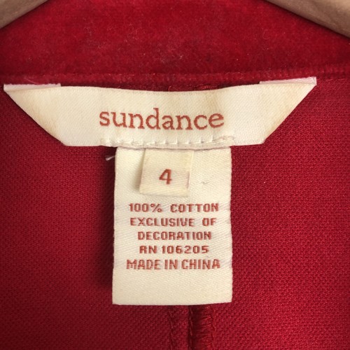 Blazer SUNDANCE 100% cotone velluto taglia 4 rosso polsino a contatto preppy vacanza accademica - Foto 4 di 13