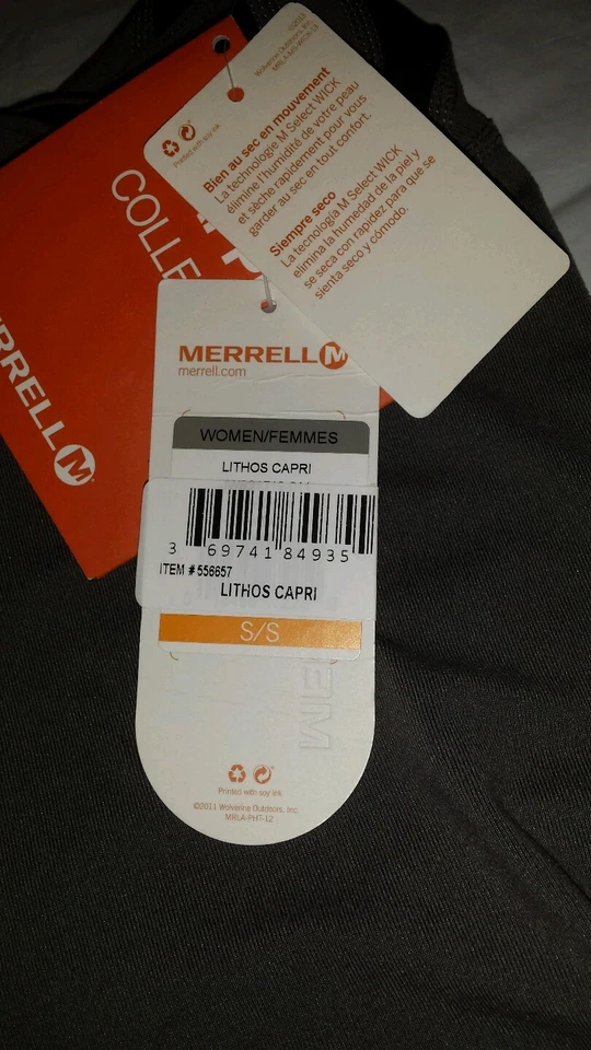 NOVA Calça de Treino Merrell Feminina M-Select WICK Capri Tamanho Pequeno - Imagem 4 de 4