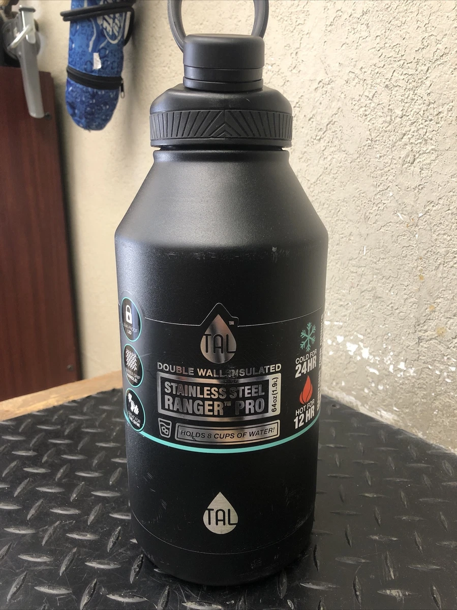 NEW TAL Black 64oz Ranger Pro Sports Fitness Outdoors Water Hydration Bottle