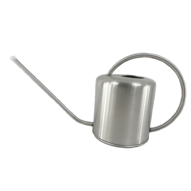 Stainless Steel Watering Can Pot Indoor House Plants Long Spout 1.5 L
