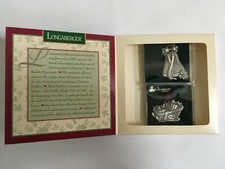 LONGABERGER 1994 Commemorative Christmas Collection Basket Ornaments Set of 2