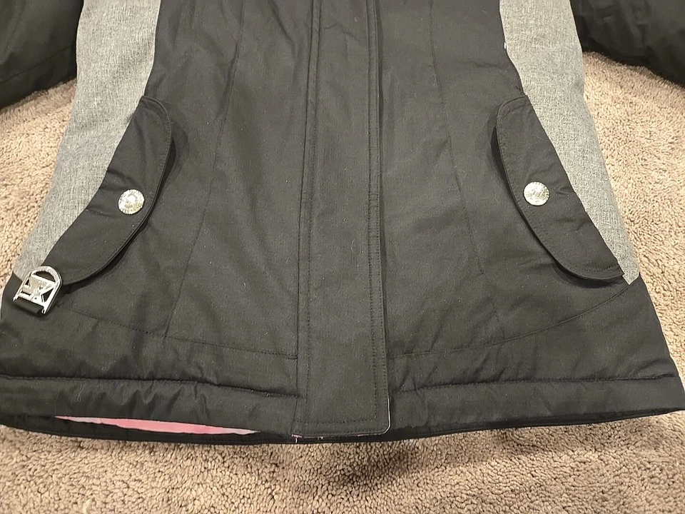 Дети девочек ZeroXposur черный и розовый съемный вкладыш толщиной зимняя куртка размер 7/8 - Изображение 4 из 4