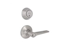 DEFIANT Freedom Satin Nickel Single Cylinder Combo Pack KEYED ENTRY LEVER LOCK