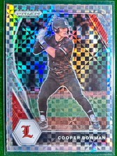2021 COOPER BOWMAN Panini Prizm Draft Power Plaid Prizm 11/35 PDP122 Oakland