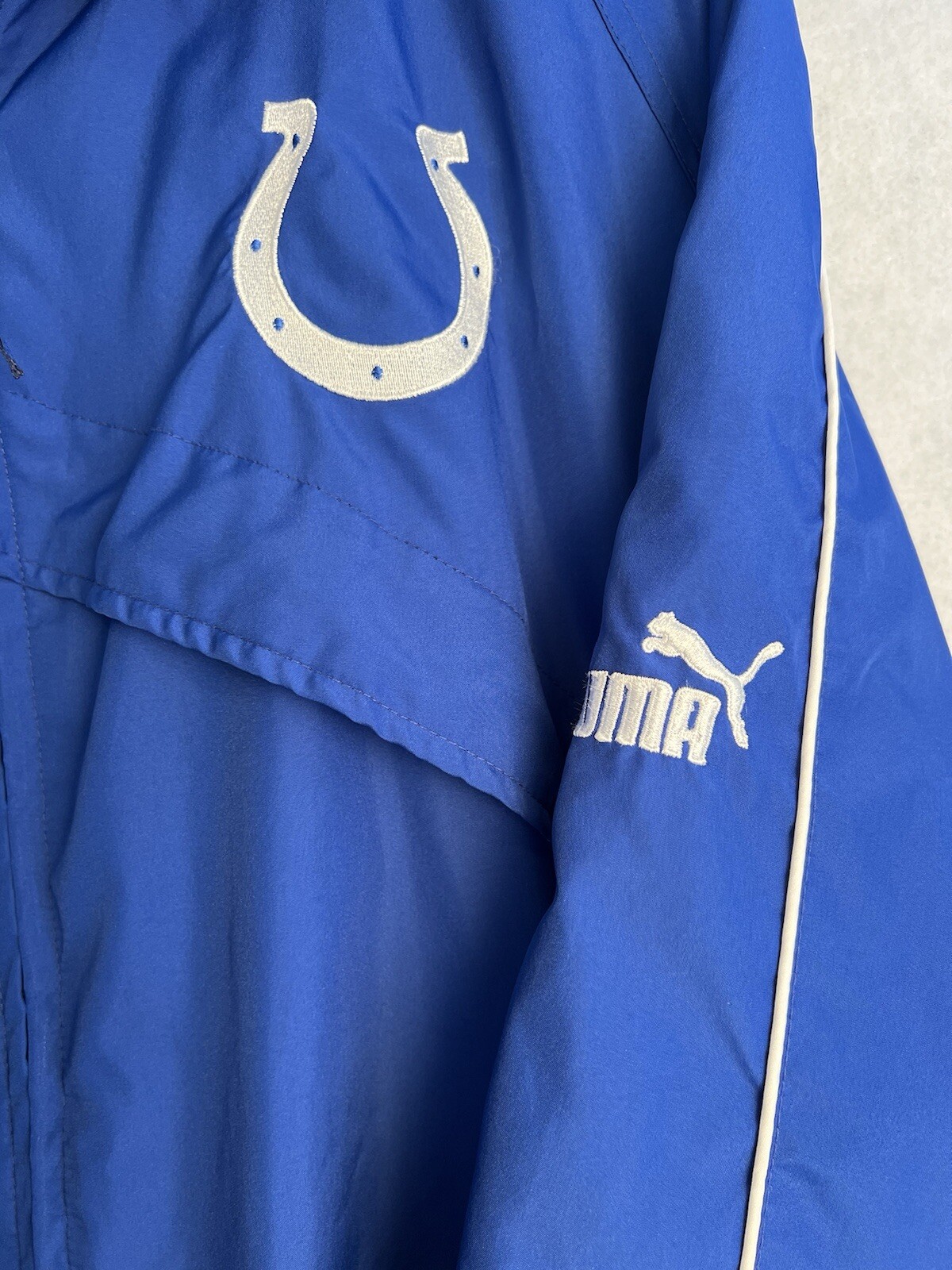 Vintage Indianapolis Colts NFL Football Puma Windbreaker Jacket size Large thumbnail 7