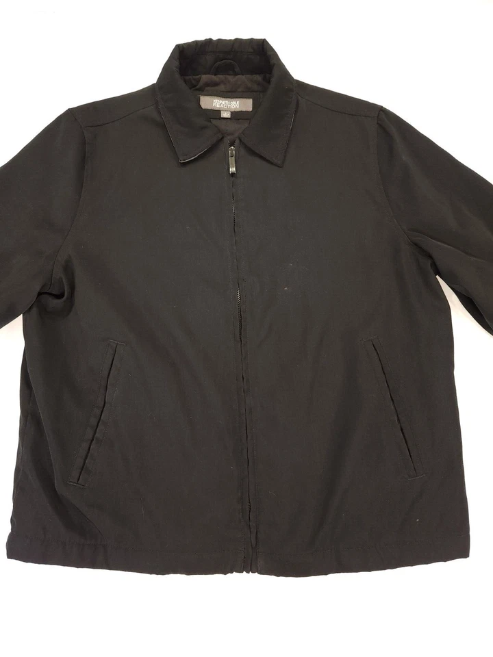 Kenneth Cole Reaction Mens Jacket GIII Apparel Full Zip Softshell Filled Black  - Image 2 of 4