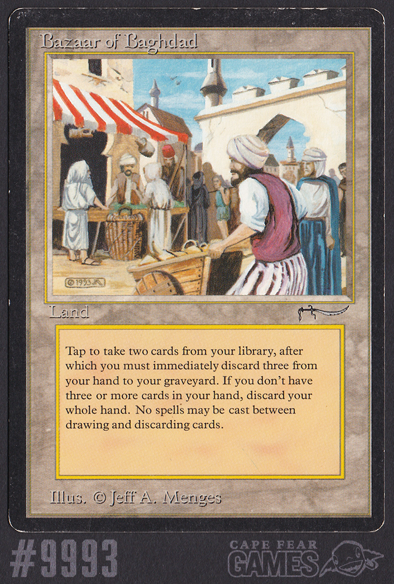 MTG Bazaar of Baghdad - #9993, Moderate Play, English MTG Bazaar of Baghdad - #9993, Moderate Play, English