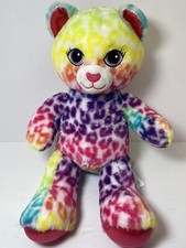Build A Bear Rainbow Leopard Cat Plush Stuffed Animal 17  