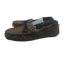 NEW Cat Jack Kid Unisex Dark Chestnut Faux Fur Lining Moccasins Loafer Size 2