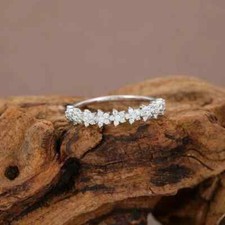 2Ct Round Cut Lab Created Diamond Wedding Engagement Ring 14K White Gold Plated