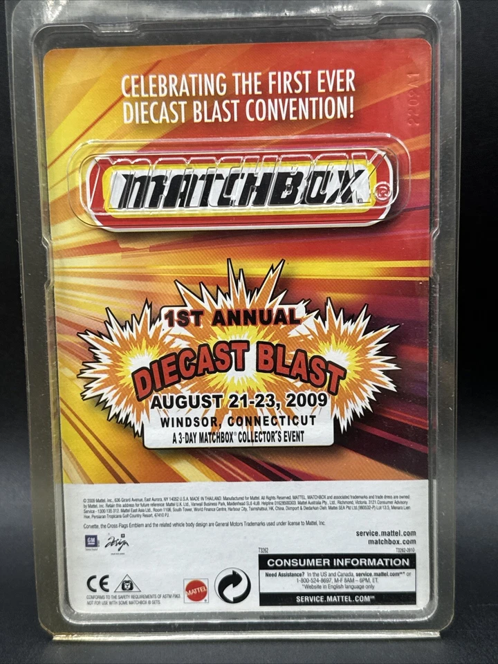 2009 Matchbox ORANGE 2008 CORVETTE ZR1 Exclusive 1st DIECAST BLAST Windsor RARE - Image 3 of 3