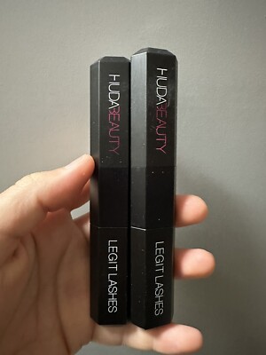 (2) Huda Beauty Legit Lashes Extreme Black/Very Vanta 2 Mascaras In 1 Full Size