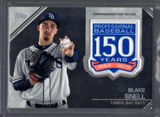 2019 Topps Update 150th Anniversary Manufactured Patches #AMPBS Blake Snell