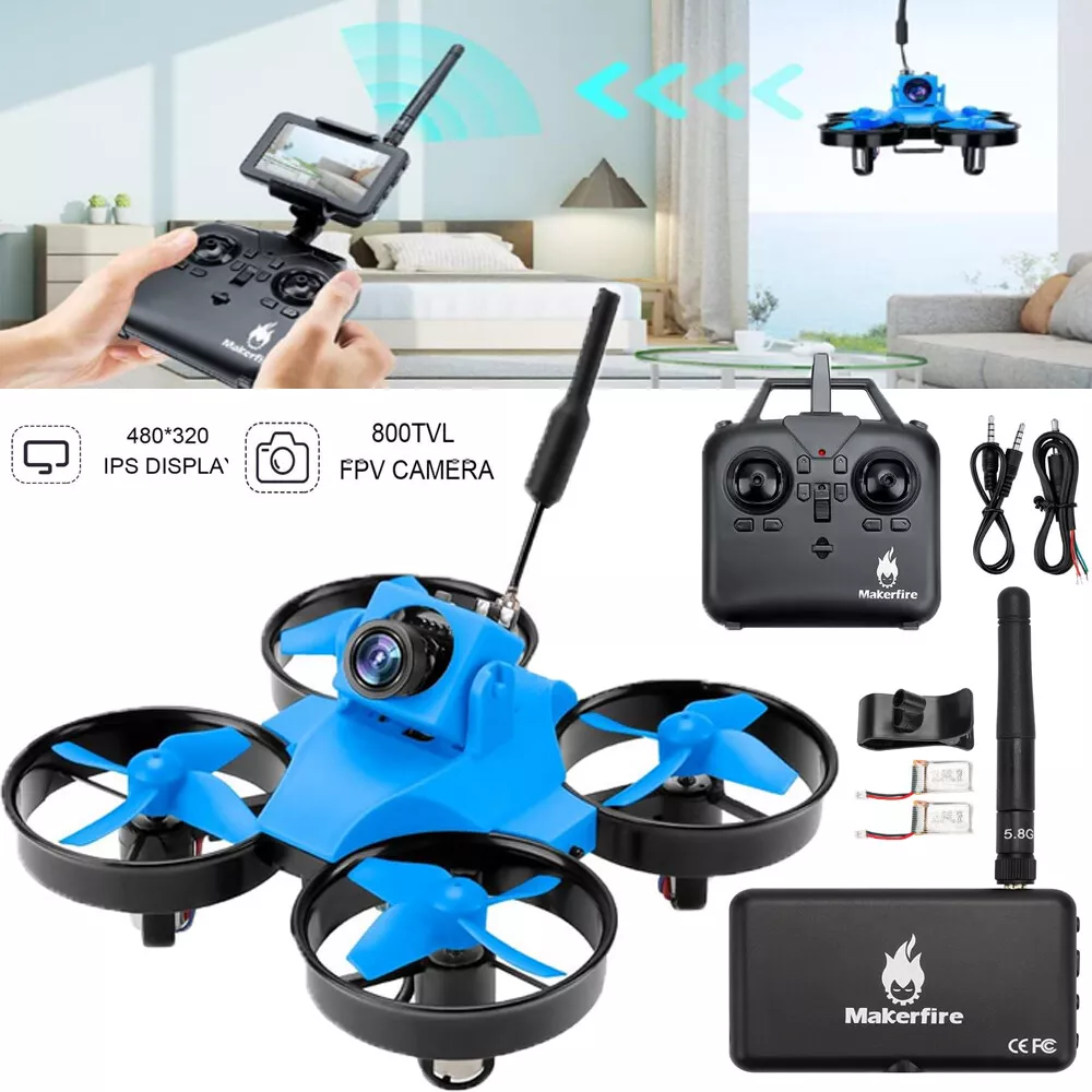 Blue Micro FPV Racing Drone with FPV Goggles 5.8G 40CH 800TVL Camera +  Battery