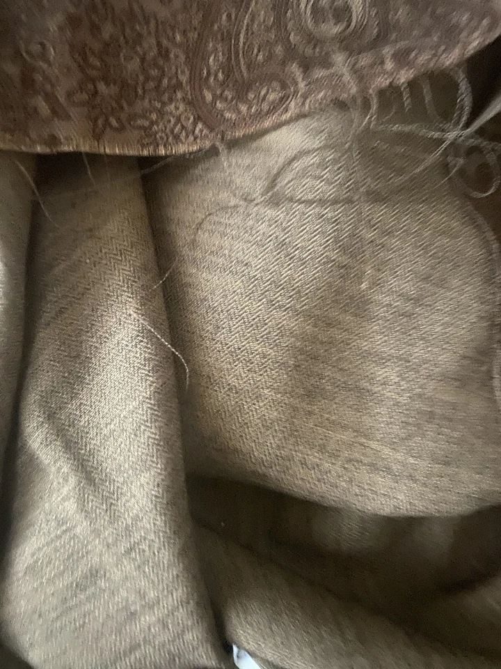 New Brown PaisleyLining Fabric 58" Wide 100% Polyester 3.+ Yards Beautiful! - Image 3 of 4