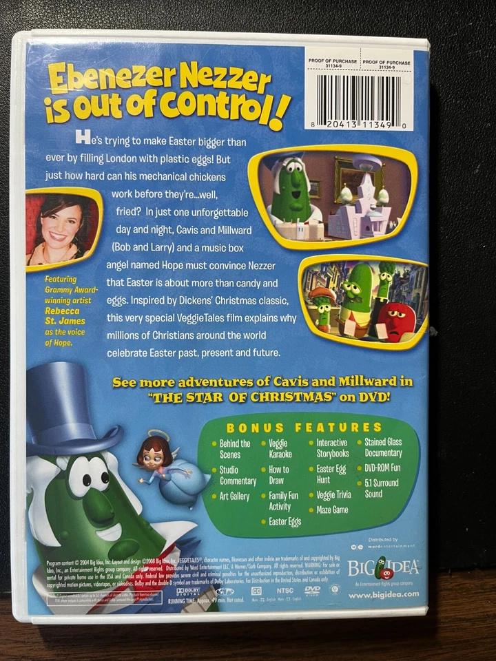 VeggieTales: An Easter Carol - DVD - By Big Idea ~Very Good - Image 2 of 2