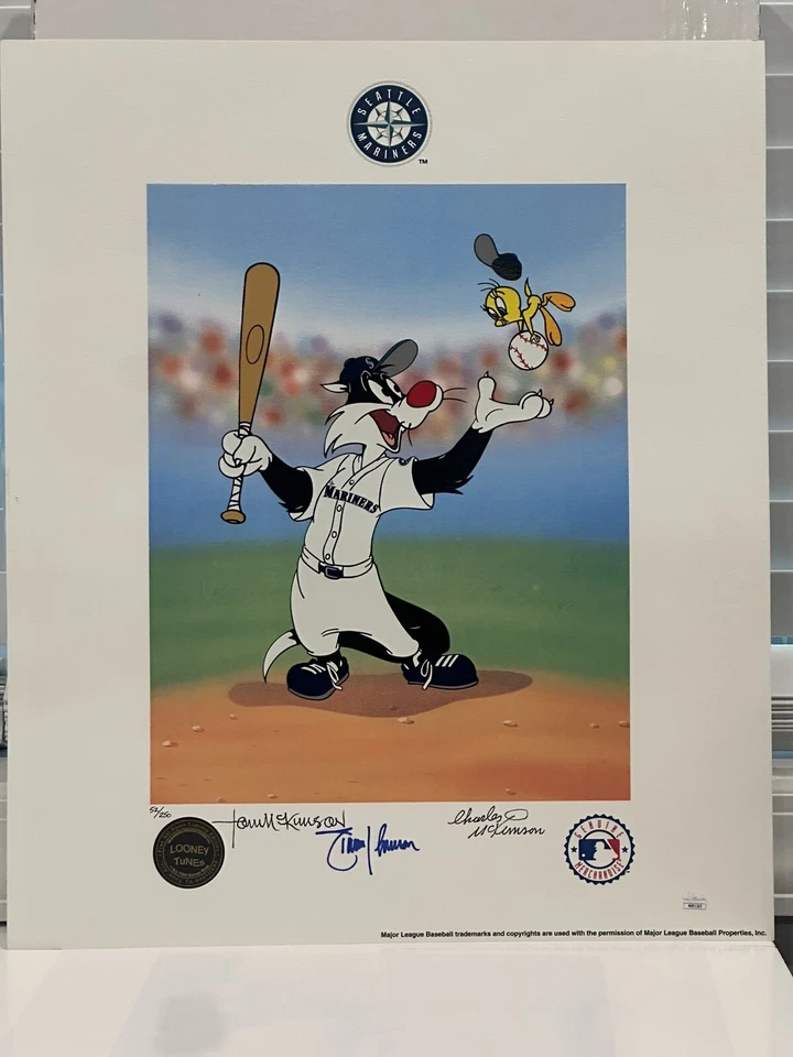 JSA Randy Johnson Seattle Mariners Signed Looney Tunes Ltd Ed/250 Lithograph - Image 4 of 4